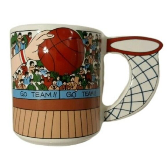 Albert E Price The Athletes Coffee Mug Basketball 3d Edition white Hoops  1990 - Picture 1 of 7